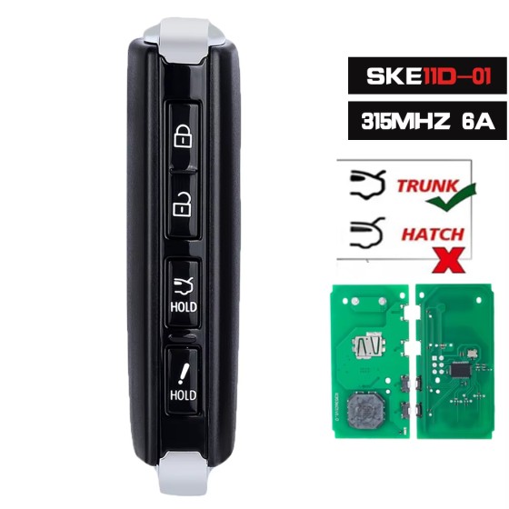 2019-2023 Mazda 3 / 4-Button Smart Key / PN: BCYA-67-5DY / WAZSKE11D01 (Aftermarket)